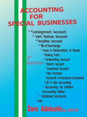 cover image of Accounting for Special Business